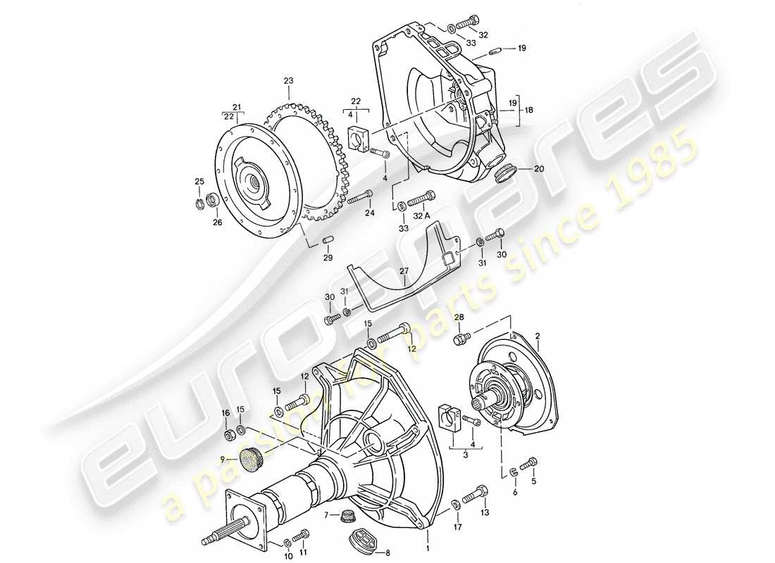 Porsche 944 (1990) CENTRAL TUBE - FOR - AUTOMATIC TRANSMISSION - D >> - MJ 1989 Part Diagram