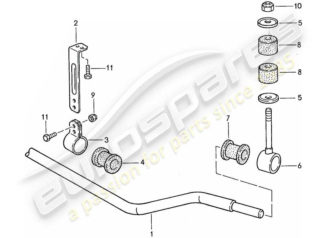 Porsche 944 (1990) stabilizer Part Diagram