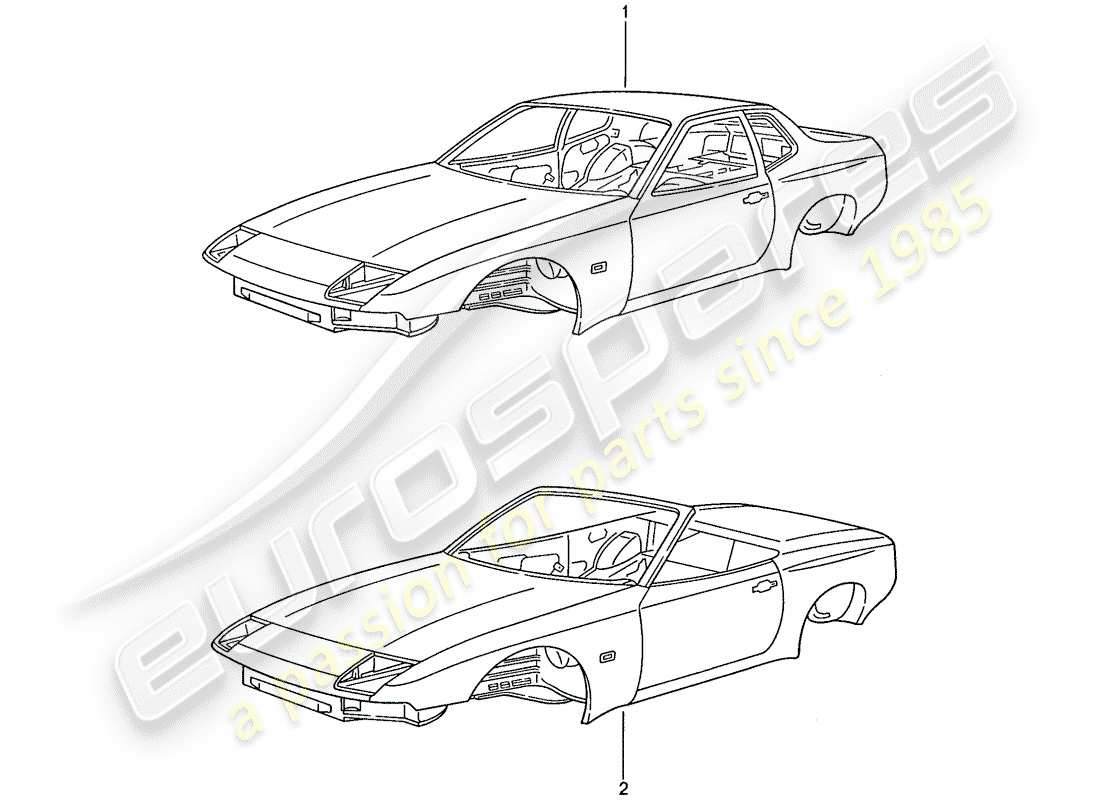 Porsche 944 (1990) car body Part Diagram