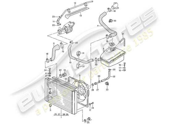 a part diagram from the Porsche 944 parts catalogue