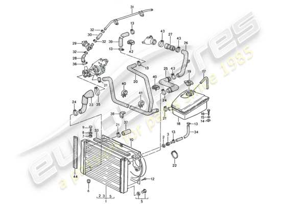 a part diagram from the Porsche 944 parts catalogue