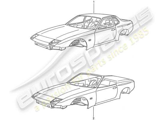 a part diagram from the Porsche 944 parts catalogue