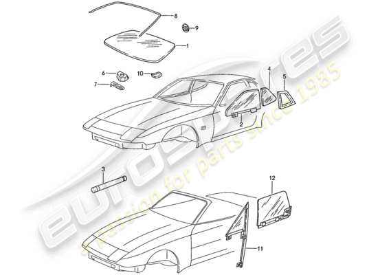 a part diagram from the Porsche 944 parts catalogue