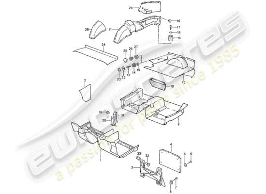 a part diagram from the Porsche 944 parts catalogue