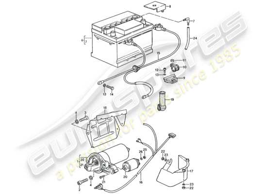 a part diagram from the Porsche 944 (1990) parts catalogue