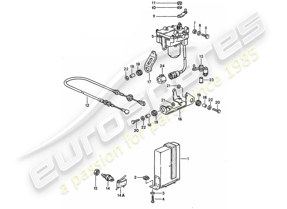 Porsche 944 (1991) CRUISE CONTROL SYSTEM Part Diagram