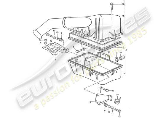 a part diagram from the Porsche 944 parts catalogue