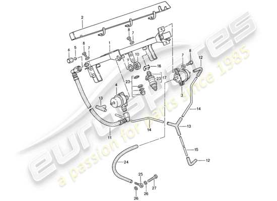 a part diagram from the Porsche 944 parts catalogue