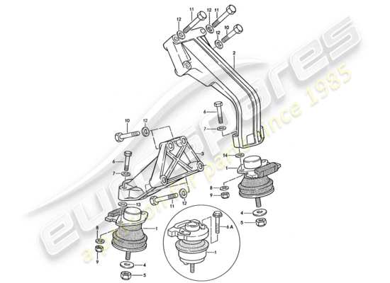 a part diagram from the Porsche 944 (1991) parts catalogue