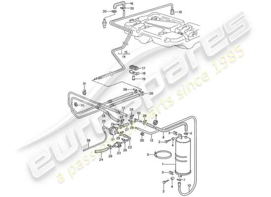 a part diagram from the Porsche 944 parts catalogue