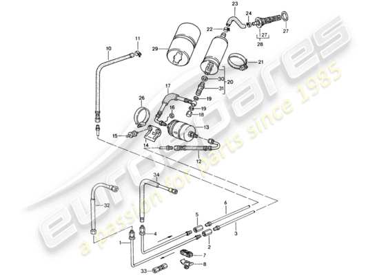 a part diagram from the Porsche 944 parts catalogue