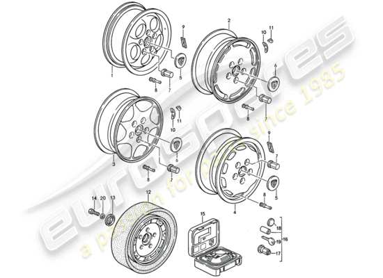 a part diagram from the Porsche 944 parts catalogue