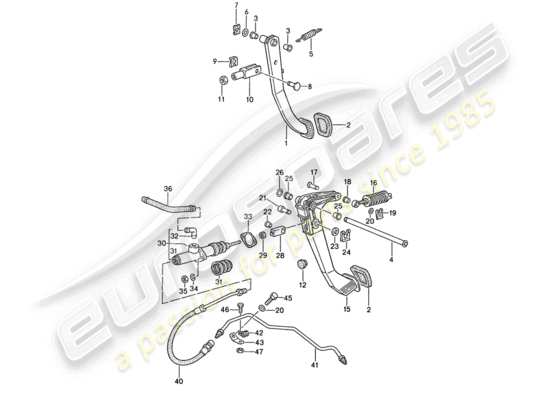 a part diagram from the Porsche 944 parts catalogue