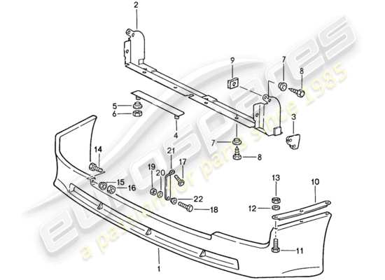 a part diagram from the Porsche 944 (1991) parts catalogue