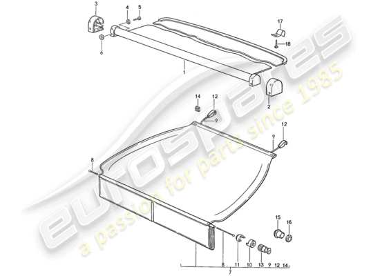 a part diagram from the Porsche 944 parts catalogue