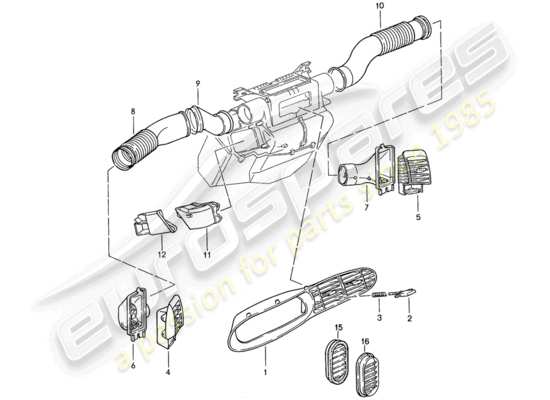 a part diagram from the Porsche 944 parts catalogue