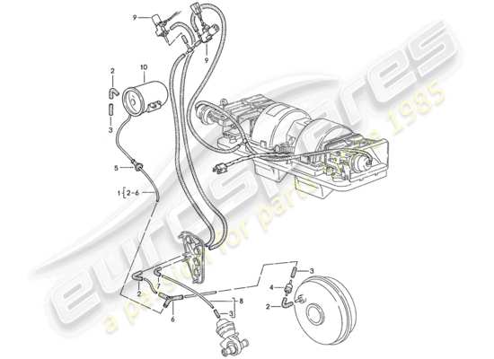 a part diagram from the Porsche 944 (1991) parts catalogue