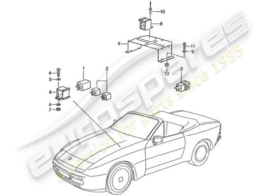 a part diagram from the Porsche 944 (1991) parts catalogue