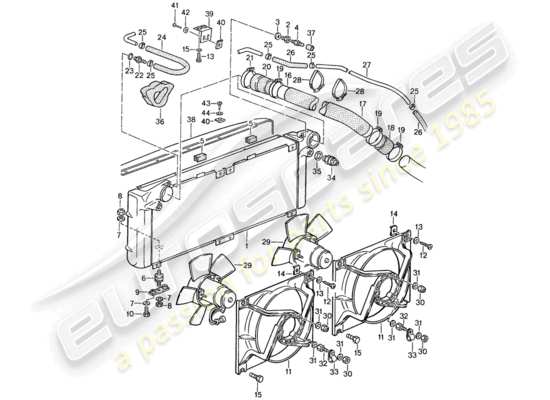 a part diagram from the Porsche 959 parts catalogue