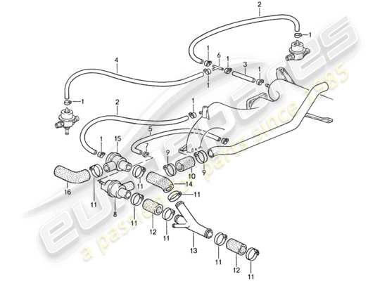 a part diagram from the Porsche 959 parts catalogue