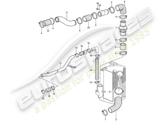 a part diagram from the Porsche 959 (1987) parts catalogue