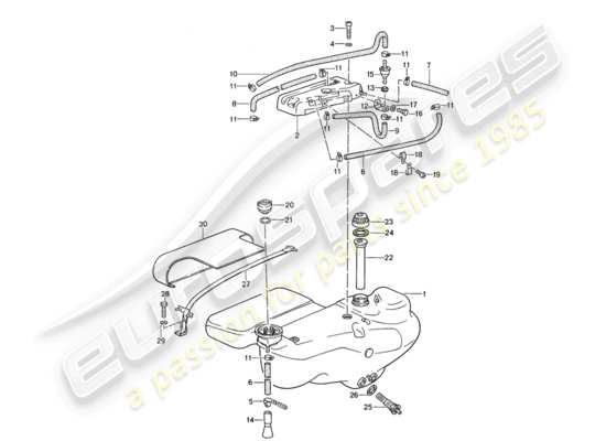 a part diagram from the Porsche 959 parts catalogue