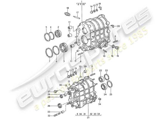 a part diagram from the Porsche 959 parts catalogue