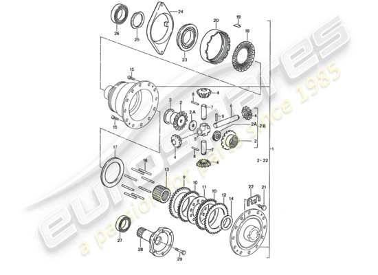 a part diagram from the Porsche 959 parts catalogue