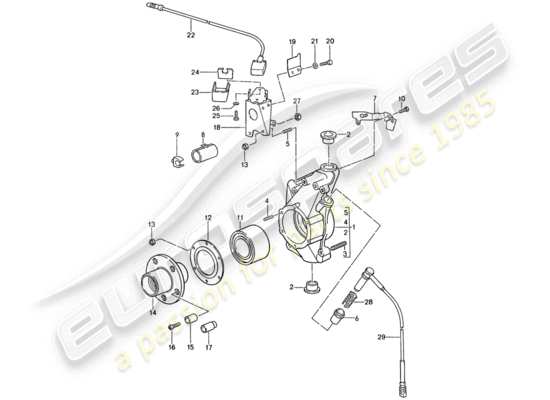 a part diagram from the Porsche 959 parts catalogue