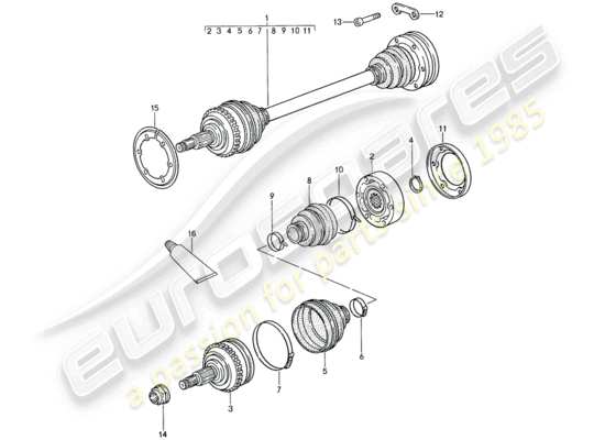 a part diagram from the Porsche 959 parts catalogue