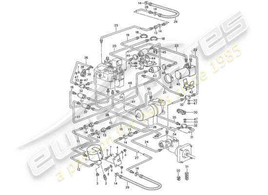 a part diagram from the Porsche 959 parts catalogue