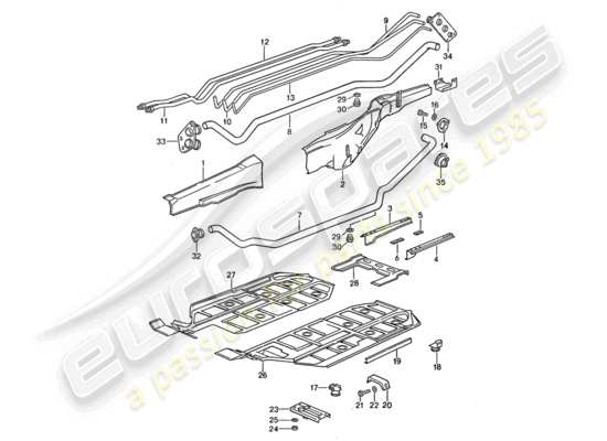 a part diagram from the Porsche 959 (1987) parts catalogue