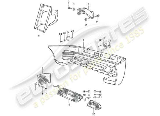 a part diagram from the Porsche 959 (1987) parts catalogue