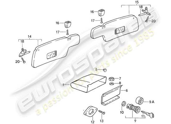 a part diagram from the Porsche 959 parts catalogue