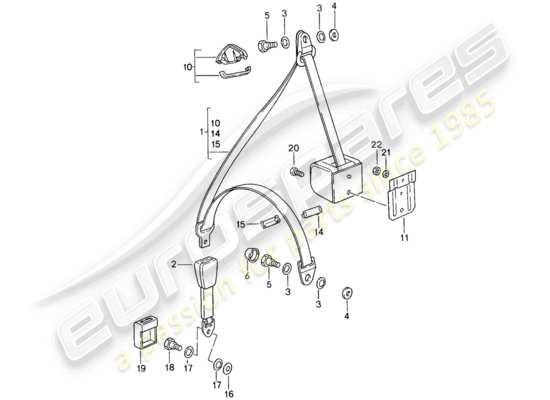 a part diagram from the Porsche 959 parts catalogue