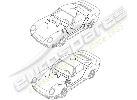 a part diagram from the Porsche 959 parts catalogue