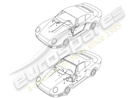 a part diagram from the Porsche 959 parts catalogue