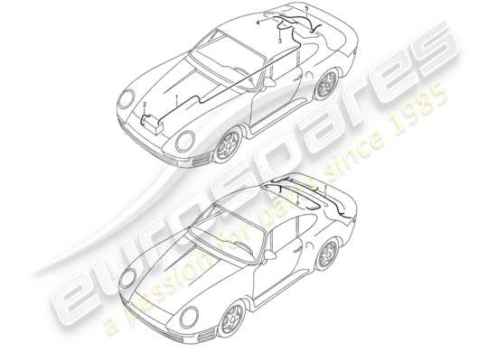 a part diagram from the Porsche 959 parts catalogue