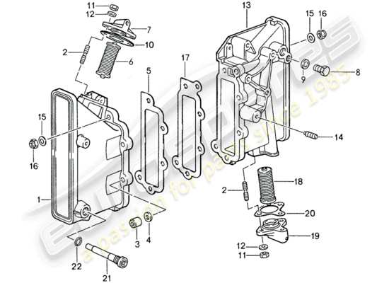 a part diagram from the Porsche 959 (1988) parts catalogue