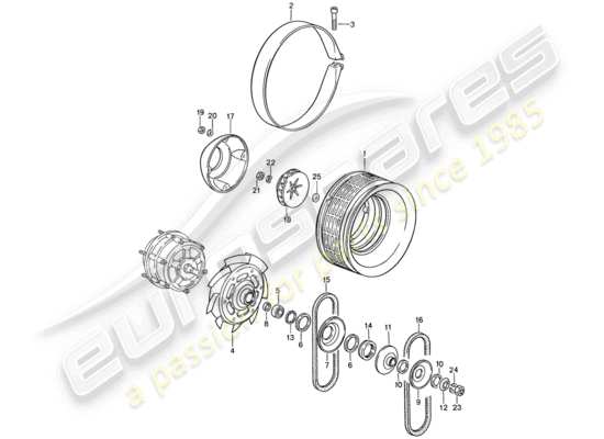 a part diagram from the Porsche 959 parts catalogue