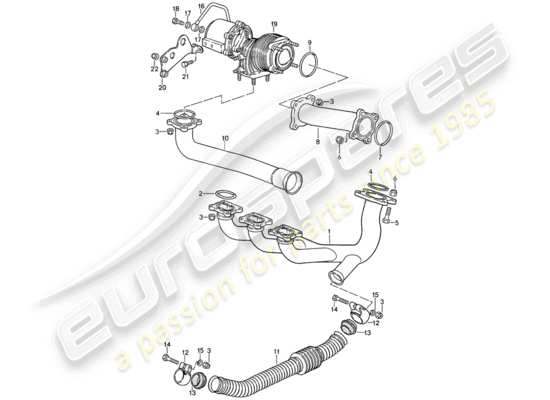 a part diagram from the Porsche 959 (1988) parts catalogue