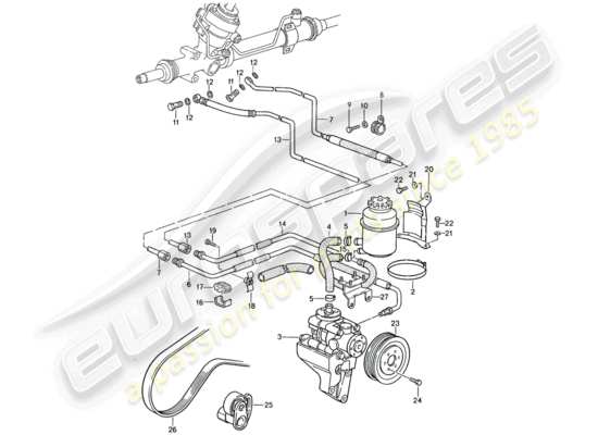 a part diagram from the Porsche 959 parts catalogue