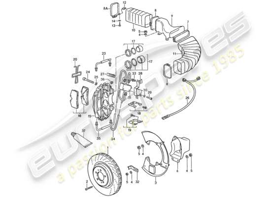 a part diagram from the Porsche 959 parts catalogue