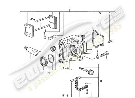 a part diagram from the Porsche 959 parts catalogue