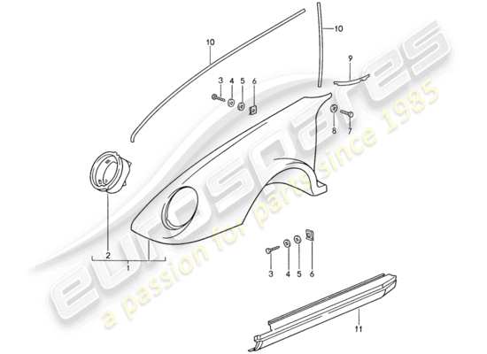 a part diagram from the Porsche 959 parts catalogue