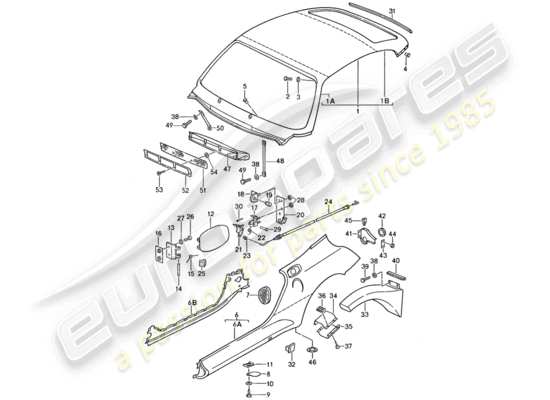 a part diagram from the Porsche 959 parts catalogue