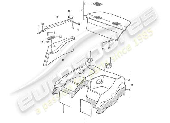 a part diagram from the Porsche 959 parts catalogue