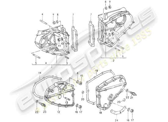 a part diagram from the Porsche 964 parts catalogue