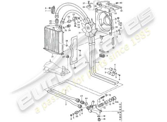 a part diagram from the Porsche 964 (1989) parts catalogue