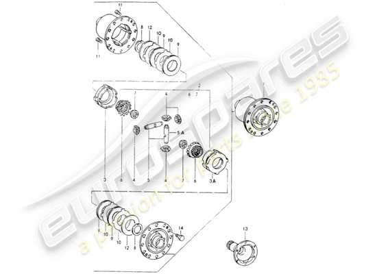 a part diagram from the Porsche 964 (1989) parts catalogue